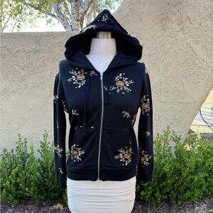 Driftwood Emma floral embroidered hoodie